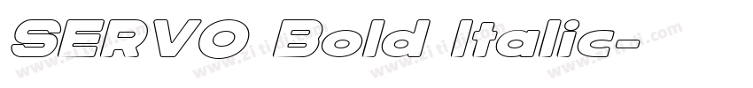 SERVO Bold Italic字体转换